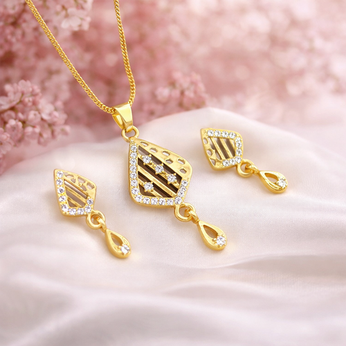KanakPrabha Gold Plated Pendant – Chic & Timeless
