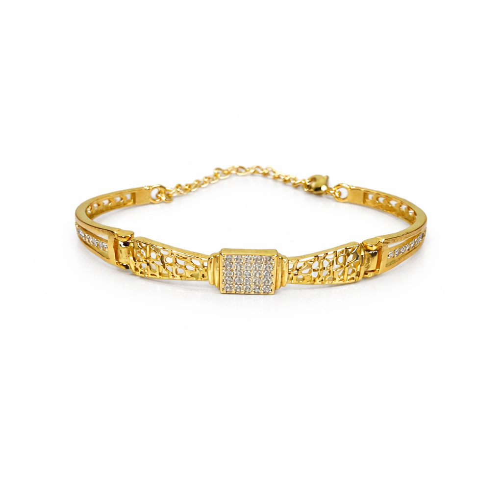 RajKanak Elegance Gold Plated Adjustable Bracelet