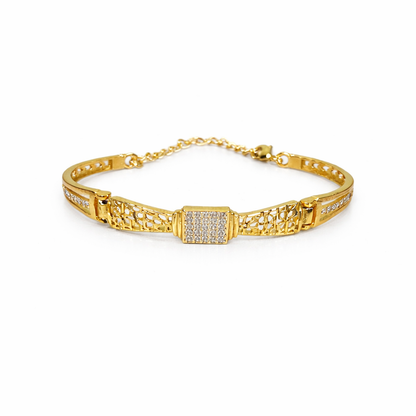 RajKanak Elegance Gold Plated Adjustable Bracelet
