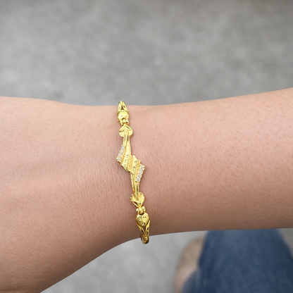 KanakLeher Gold Plated Adjustable Bracelet