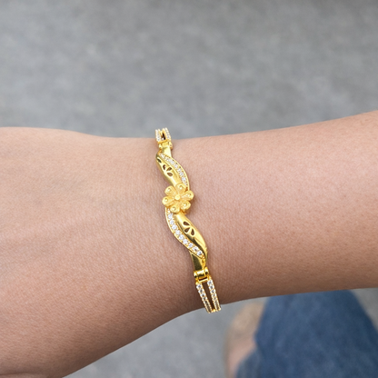 PushpKanak Gold Plated Adjustable Bracelet