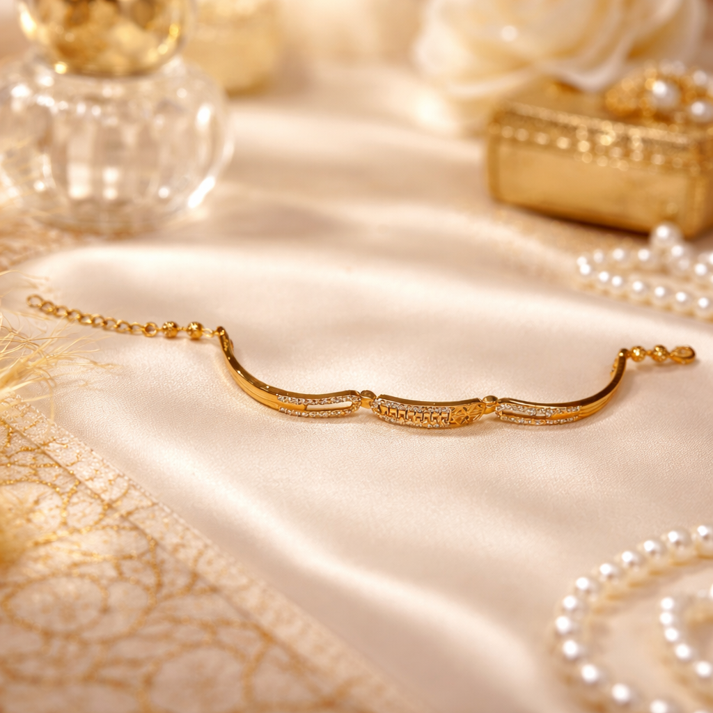 RatnaKanika Gold Plated Adjustable Bracelet