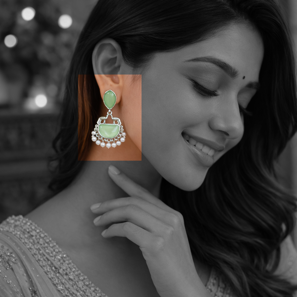 Elegant Oxidized Pearl Drop Statement Earrings