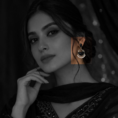 Elegant Oxidized Pearl Drop Statement Earrings