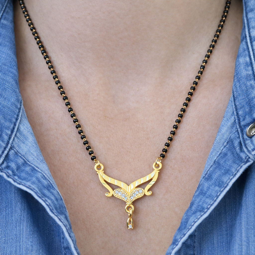 Rishmita Gold Plated Mangalsutra