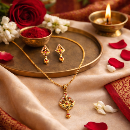 RajNandini Gold Plated Pendant