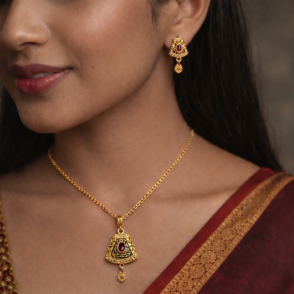 SwarnaShree Gold Plated Pendant