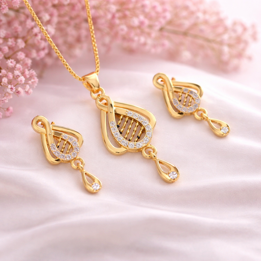 KanakVasudha Gold Plated Pendant – Classic & Radiant