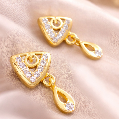 SuvarnaMeera Gold Plated Pendant – Graceful & Refined
