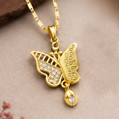 KanakArohi Gold Plated Pendant – Modern & Elegant